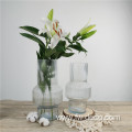 Clear Ripple Glass Vase Tall Clear Ribbed Glass